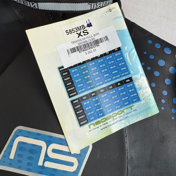 Neosport 5/3MM Triathlon Wetsuit - Men's XS - Picture 3 of 6